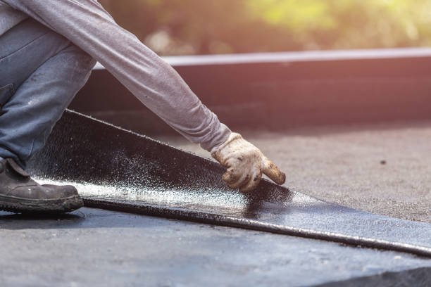 Professional Basement Waterproofing technician working in Chesapeake Beach, MD
